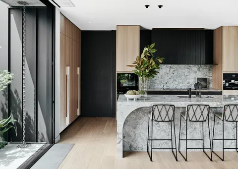 Architectural home by TCON, exterior, Denman Home, Glen Iris