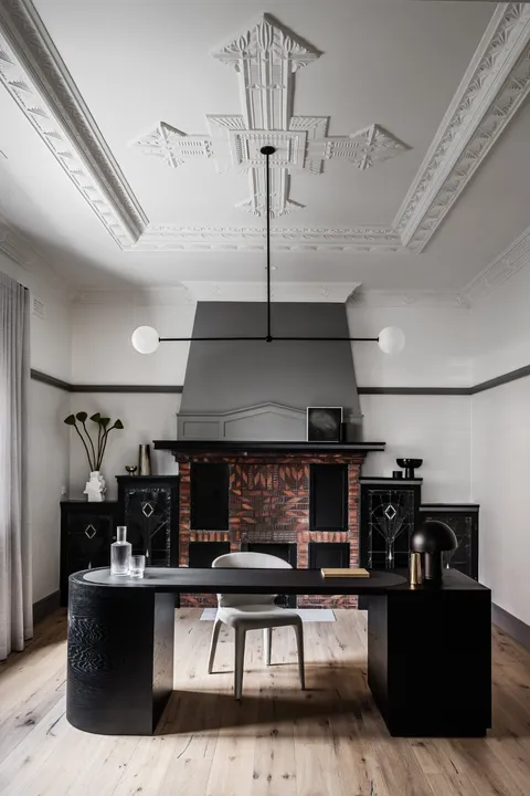 Art Deco Revival, Camberwell, hallway, renovation by TCON with John Say Designs and George Marks Design