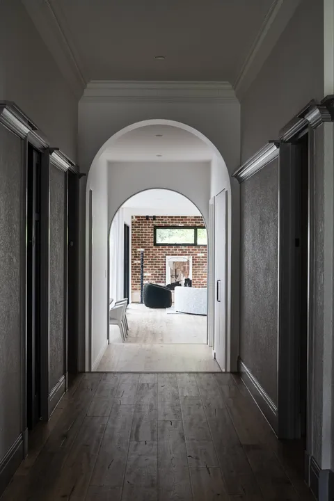 Art Deco Revival, Camberwell, hallway, renovation by TCON with John Say Designs and George Marks Design