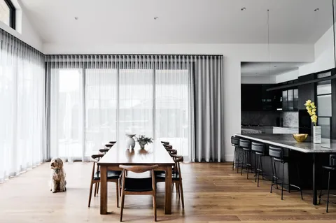 Double Gable Home, Kew, living, heritage extension by TCON
