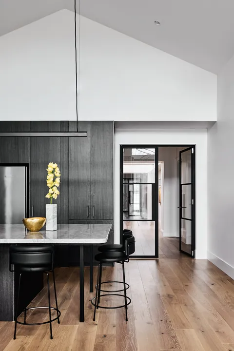 Double Gable Home, Kew, dining, heritage extension by TCON