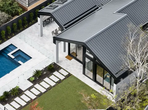 Double Gable Home, Kew, aerial, heritage extension by TCON