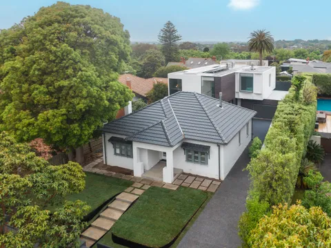 Hillcrest Bungalow, Kew, aerial, heritage renovation by TCON with Mim Design
