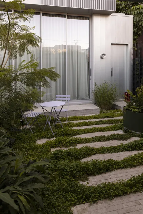 Joy Terrace, South Yarra, living looking to courtyard, heritage renovation by TCON