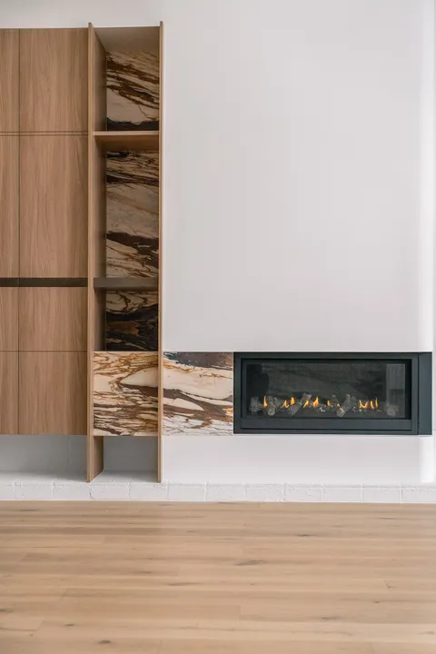 Weybridge, Surrey Hills, fireplace, renovation by TCON with Alta Architecture and George Marks Design